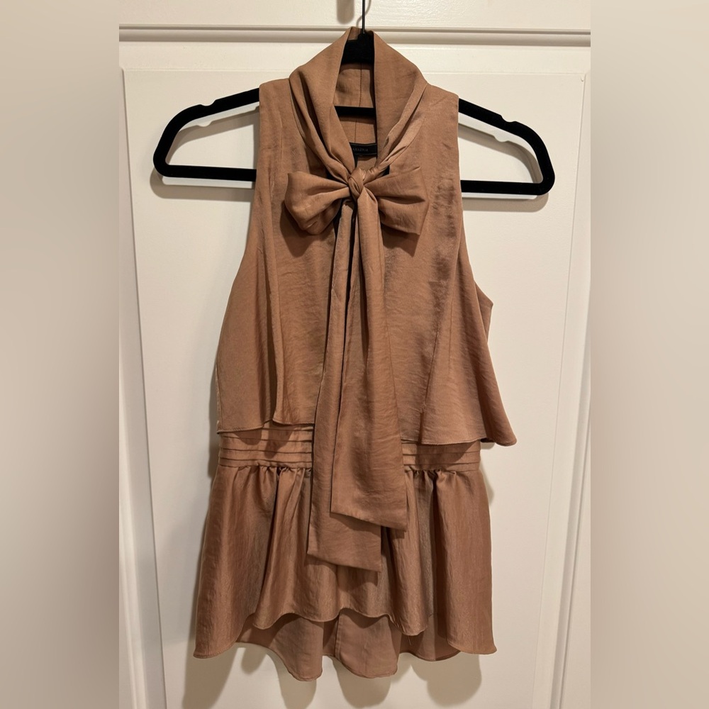 BCBG MaxAzria Tank Blouse with Bow Size XS